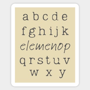 Alphabet Elemenop Sticker